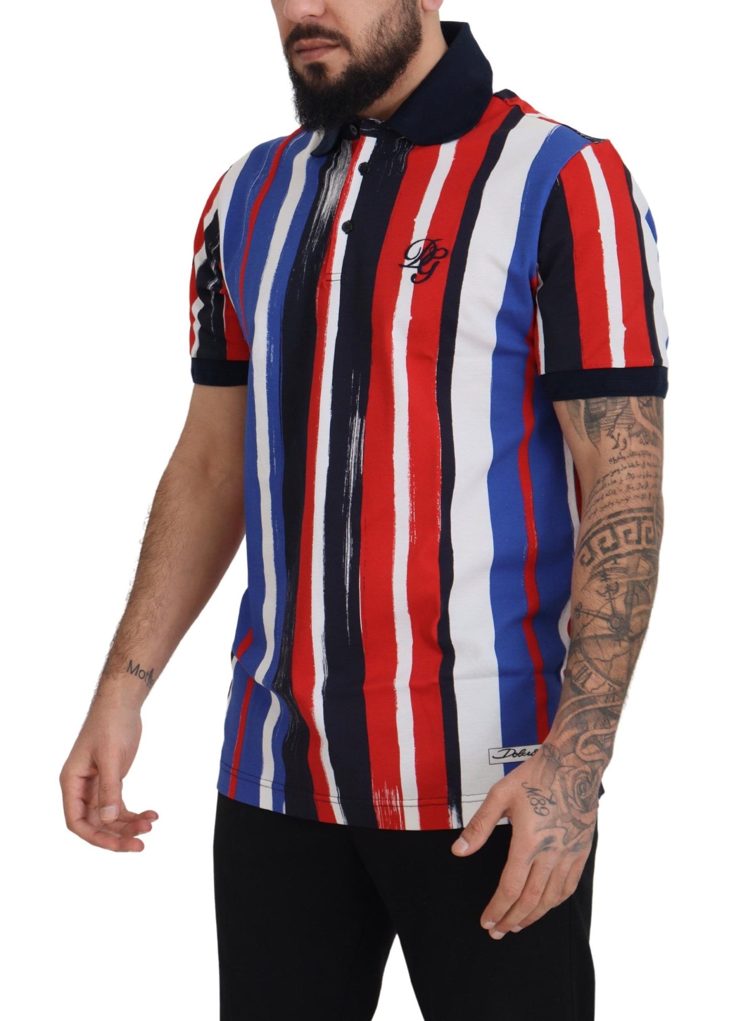 Dolce &amp; Gabbana – Mehrfarbiges Poloshirt aus Baumwolle