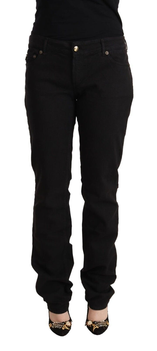 Just Cavalli – Schwarze Skinny-Jeans aus Baumwolldenim mit mittlerer Taille