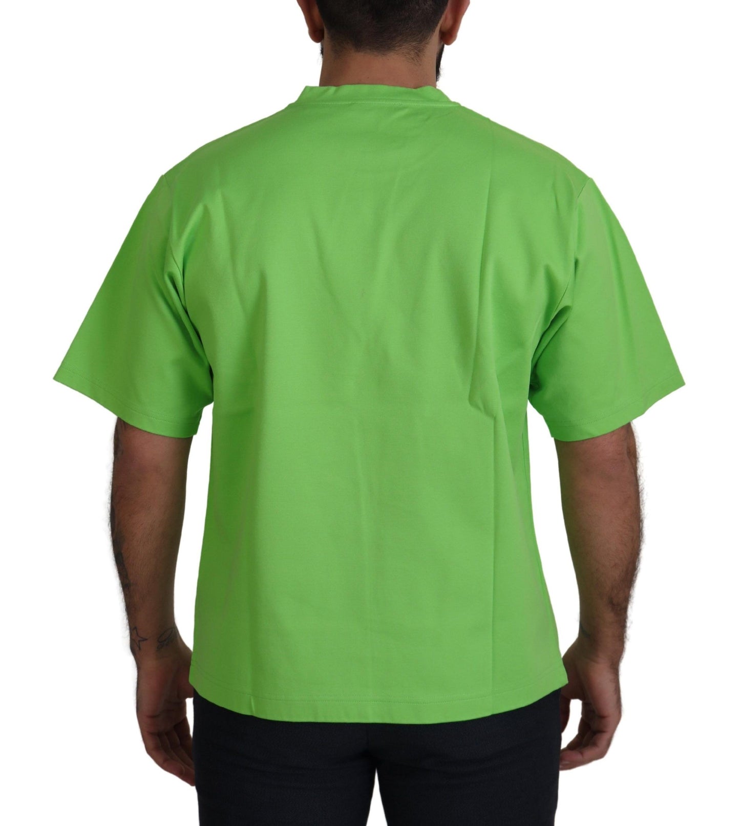 Dolce &amp; Gabbana Grünes Baumwoll-T-Shirt DG CHANNEL