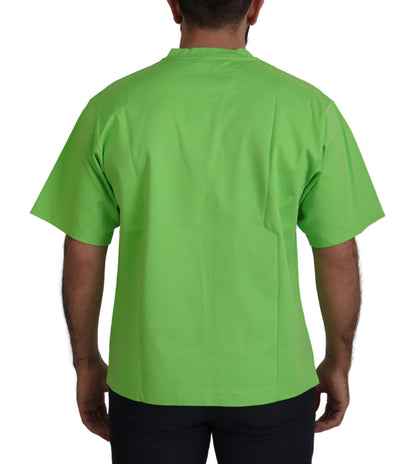 Dolce &amp; Gabbana Grünes Baumwoll-T-Shirt DG CHANNEL