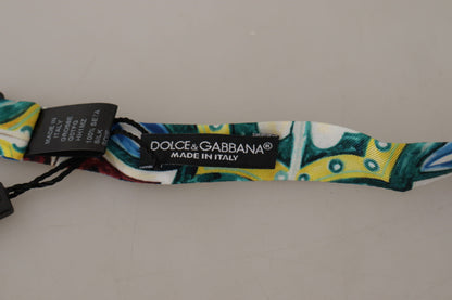 Dolce &amp; Gabbana – Verstellbare Papillon-Fliege mit mehrfarbigem Majolika-Print