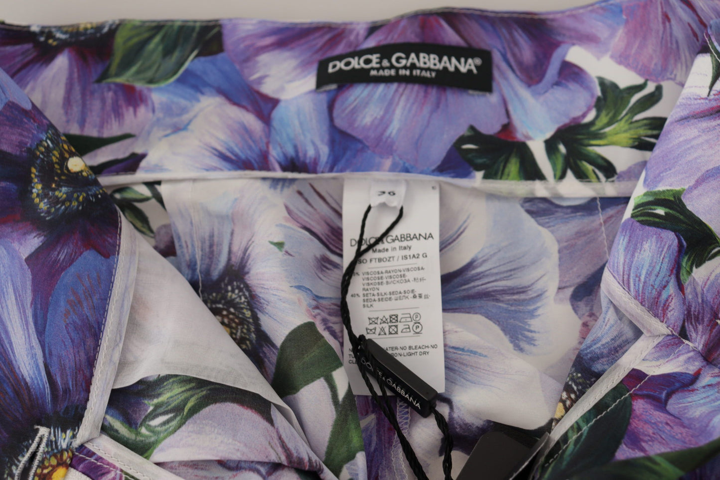 Dolce &amp; Gabbana Purple Anemone High Waist Hot Pants Shorts