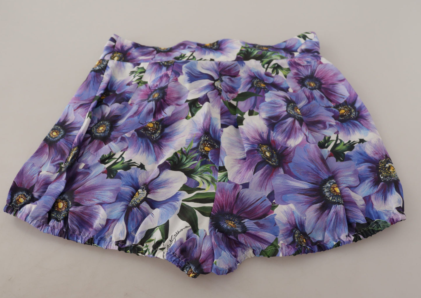 Dolce &amp; Gabbana Purple Anemone High Waist Hot Pants Shorts