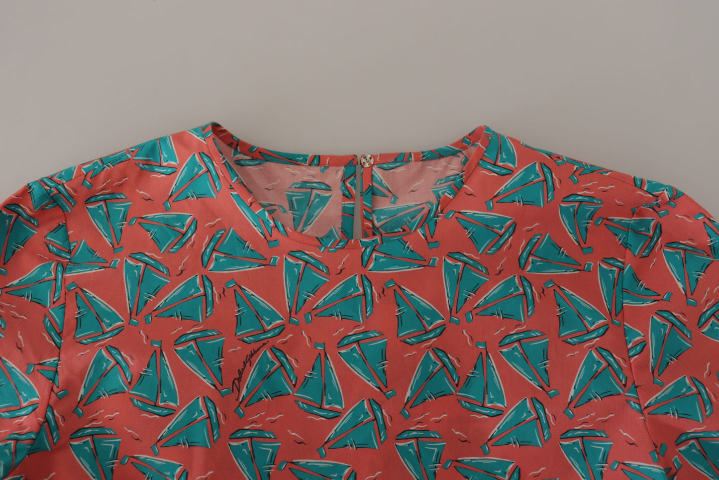 Dolce &amp; Gabbana – Rosa Baumwoll-T-Shirt mit Segelboot-Print
