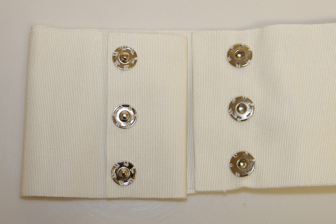 Dolce &amp; Gabbana – breiter Laufsteggürtel aus Messing mit weißem Kristall