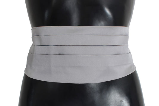Dolce &amp; Gabbana Grauer Taillengürtel Seidenkummerbund