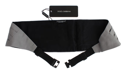 Dolce &amp; Gabbana Grauer Taillengürtel Seidenkummerbund