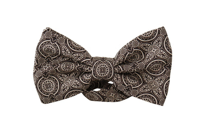 Dolce &amp; Gabbana – Schwarz-weiße Papillon-Krawatte aus 100 % Seide mit verstellbarem Hals