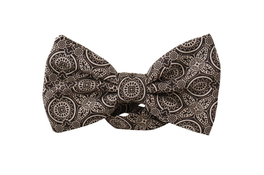 Dolce &amp; Gabbana – Schwarz-weiße Papillon-Krawatte aus 100 % Seide mit verstellbarem Hals