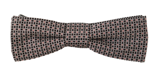 Dolce &amp; Gabbana – Schwarz-weiße Seidenkrawatte mit Blumenmuster und Papillon-Muster
