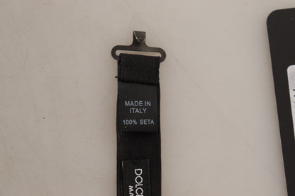Dolce &amp; Gabbana – Schwarze Papillon-Krawatte aus 100 % Seide mit verstellbarem Hals