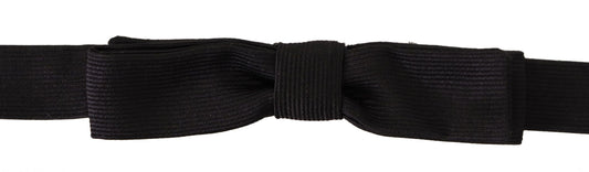 Dolce &amp; Gabbana – Schwarze Papillon-Krawatte aus 100 % Seide mit verstellbarem Hals
