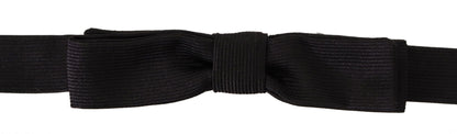 Dolce &amp; Gabbana – Schwarze Papillon-Krawatte aus 100 % Seide mit verstellbarem Hals