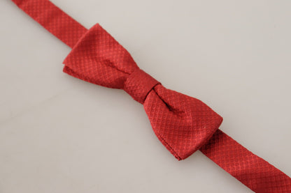 Dolce &amp; Gabbana – Rote Papillon-Krawatte aus 100 % Seide mit verstellbarem Hals