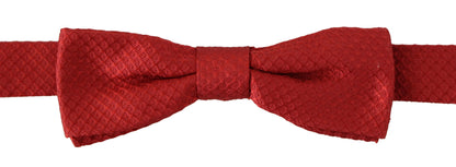 Dolce &amp; Gabbana – Rote Papillon-Krawatte aus 100 % Seide mit verstellbarem Hals