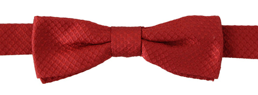 Dolce &amp; Gabbana – Rote Papillon-Krawatte aus 100 % Seide mit verstellbarem Hals