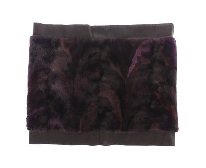 Dolce &amp; Gabbana Lila Nerzpelzschal Foulard Halstuch