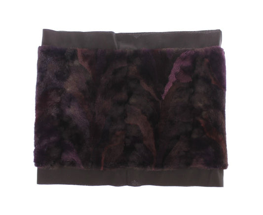 Dolce &amp; Gabbana Lila Nerzpelzschal Foulard Halstuch