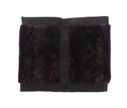 Dolce &amp; Gabbana Lila Nerzpelzschal Foulard Halstuch