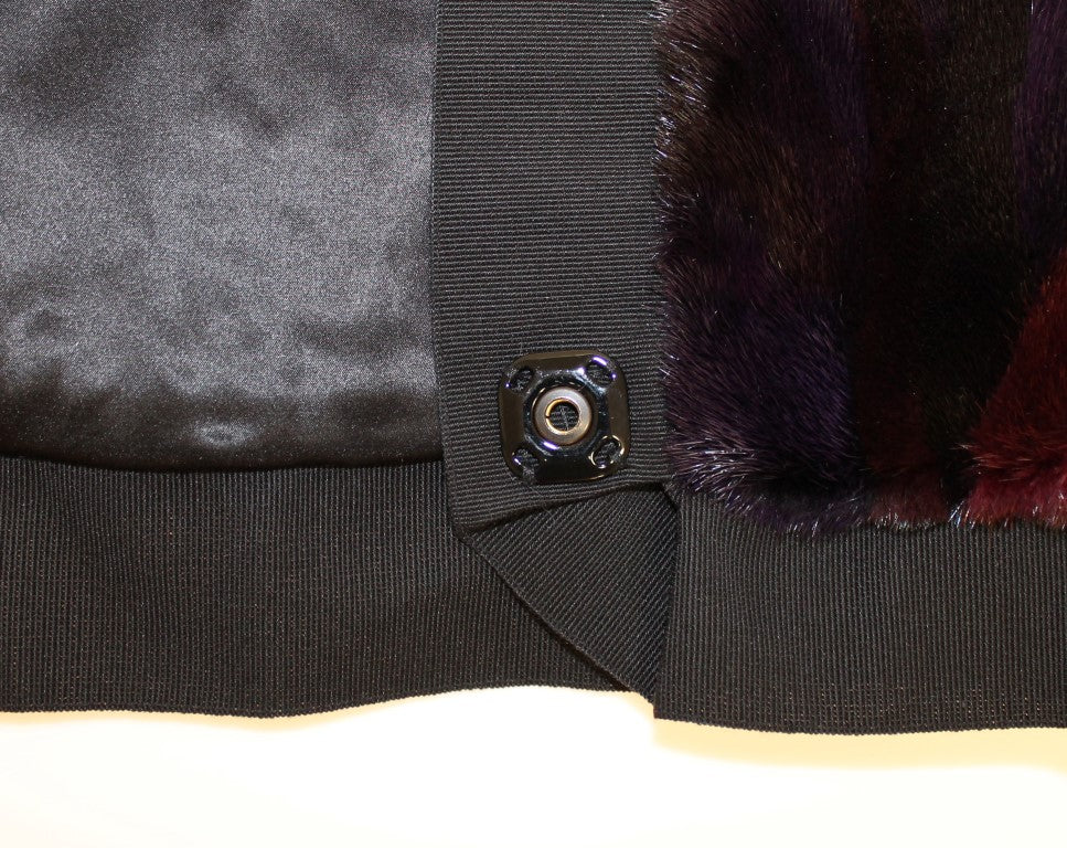 Dolce &amp; Gabbana Lila Nerzpelzschal Foulard Halstuch