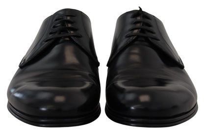 Dolce &amp; Gabbana – Formelle Abendschuhe aus schwarzem Leder