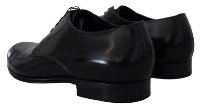 Dolce &amp; Gabbana – Formelle Abendschuhe aus schwarzem Leder