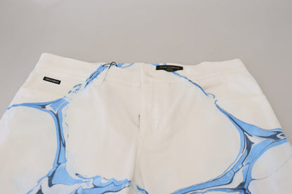 Dolce &amp; Gabbana – Skinny-Fit-Jeans aus Baumwoll-Stretch in Weiß und Blau