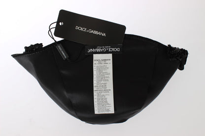 Dolce &amp; Gabbana – Broschenhut mit schwarzen Kristallen und goldenen Kirschen