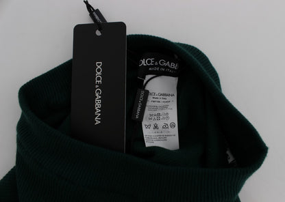 Dolce &amp; Gabbana Grüne Stretch-Strumpfhose aus Kaschmir
