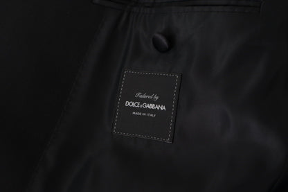 Dolce &amp; Gabbana Schwarzer Zweireiher-Mantel-Blazer