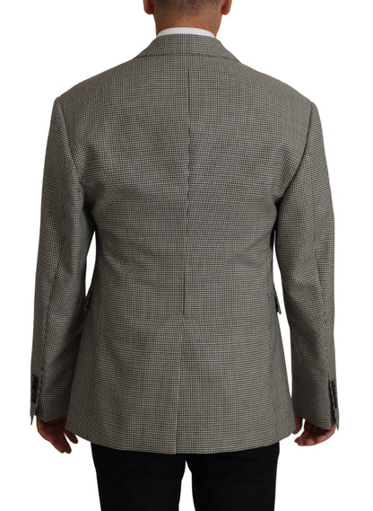 Dolce &amp; Gabbana Grau karierter einreihiger Blazer
