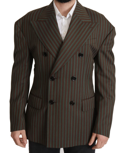 Dolce &amp; Gabbana – Zweireihiger Blazer mit mehrfarbigen Streifen