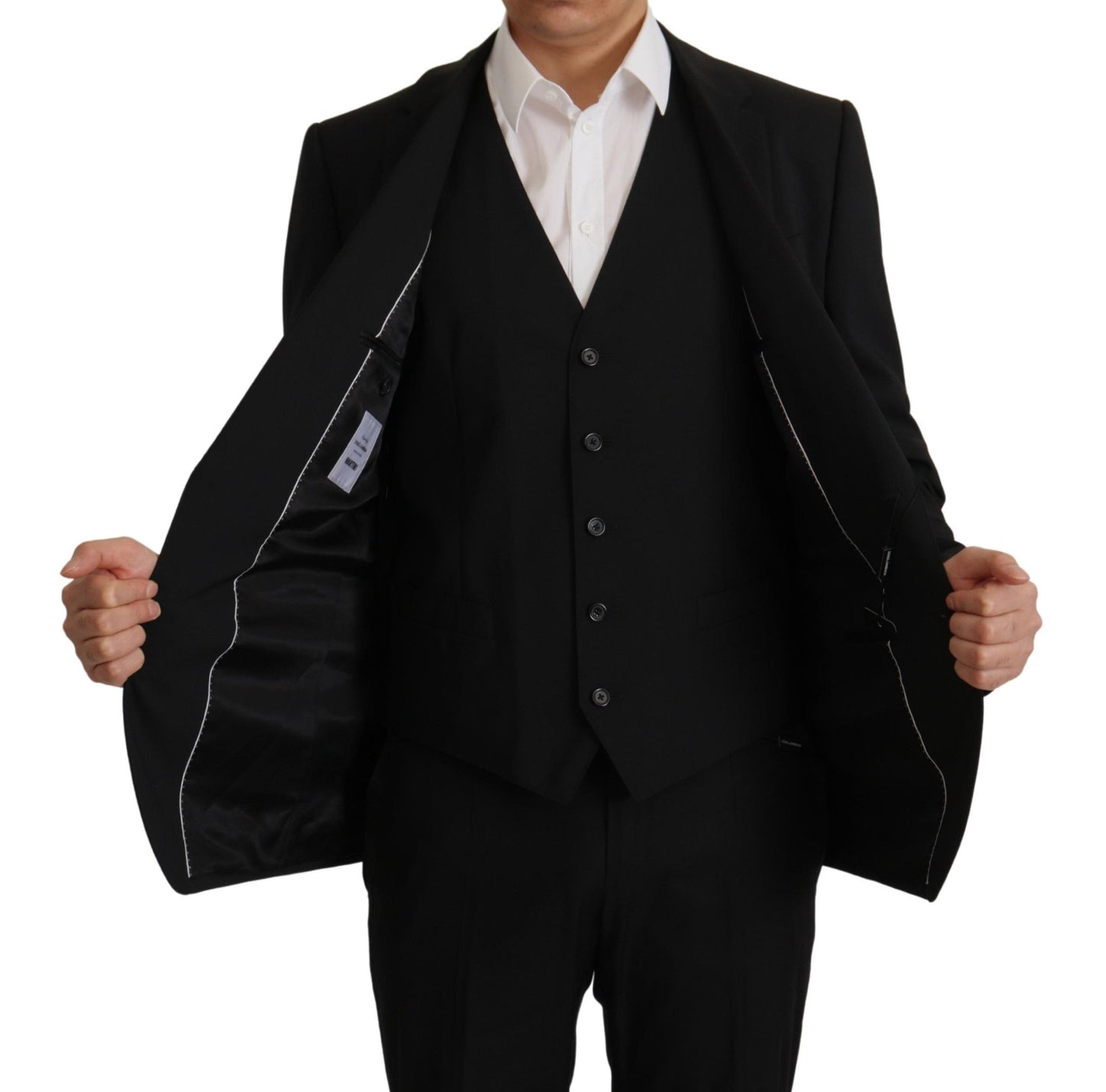 Dolce &amp; Gabbana Schwarze Jacke Weste 2 Stück MARTINI Blazer