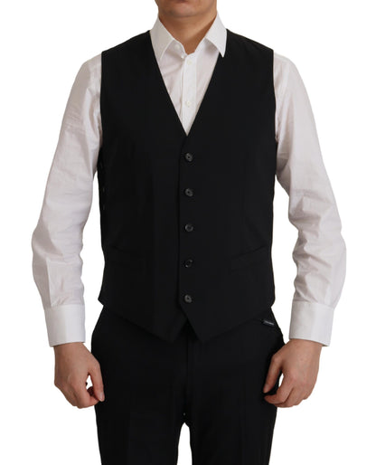 Dolce &amp; Gabbana Schwarze Jacke Weste 2 Stück MARTINI Blazer