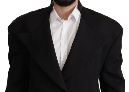 Dolce &amp; Gabbana – Einreihiger Blazer aus schwarzer Wolle