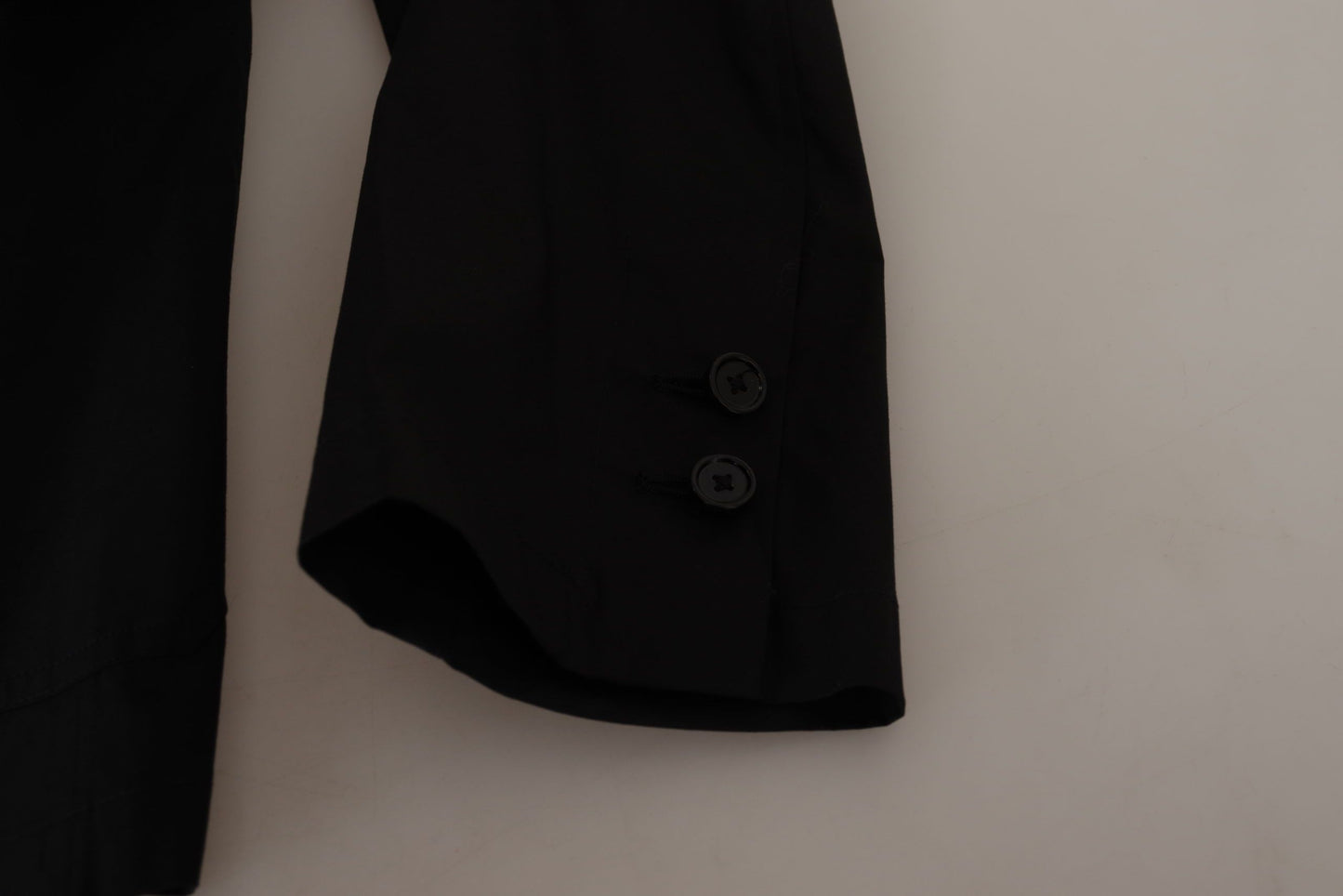 Dolce &amp; Gabbana – Einreihiger Blazer aus schwarzer Baumwolle