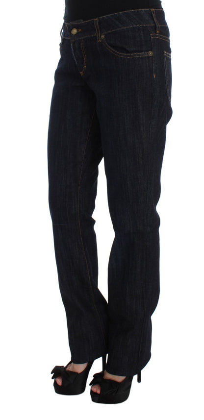 Cavalli – Blaue Straight-Fit-Stretch-Jeans aus Baumwolle