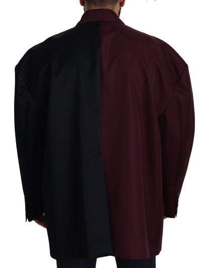 Dolce &amp; Gabbana Bordeaux Polyester Double Breasted Jacket