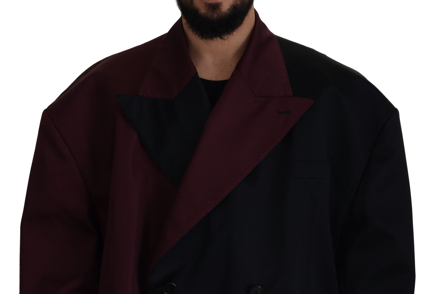 Dolce &amp; Gabbana Bordeaux Polyester Double Breasted Jacket