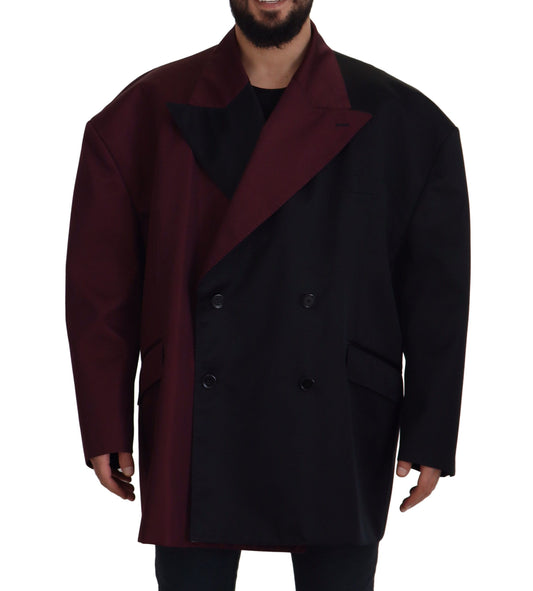 Dolce &amp; Gabbana Bordeaux Polyester Double Breasted Jacket
