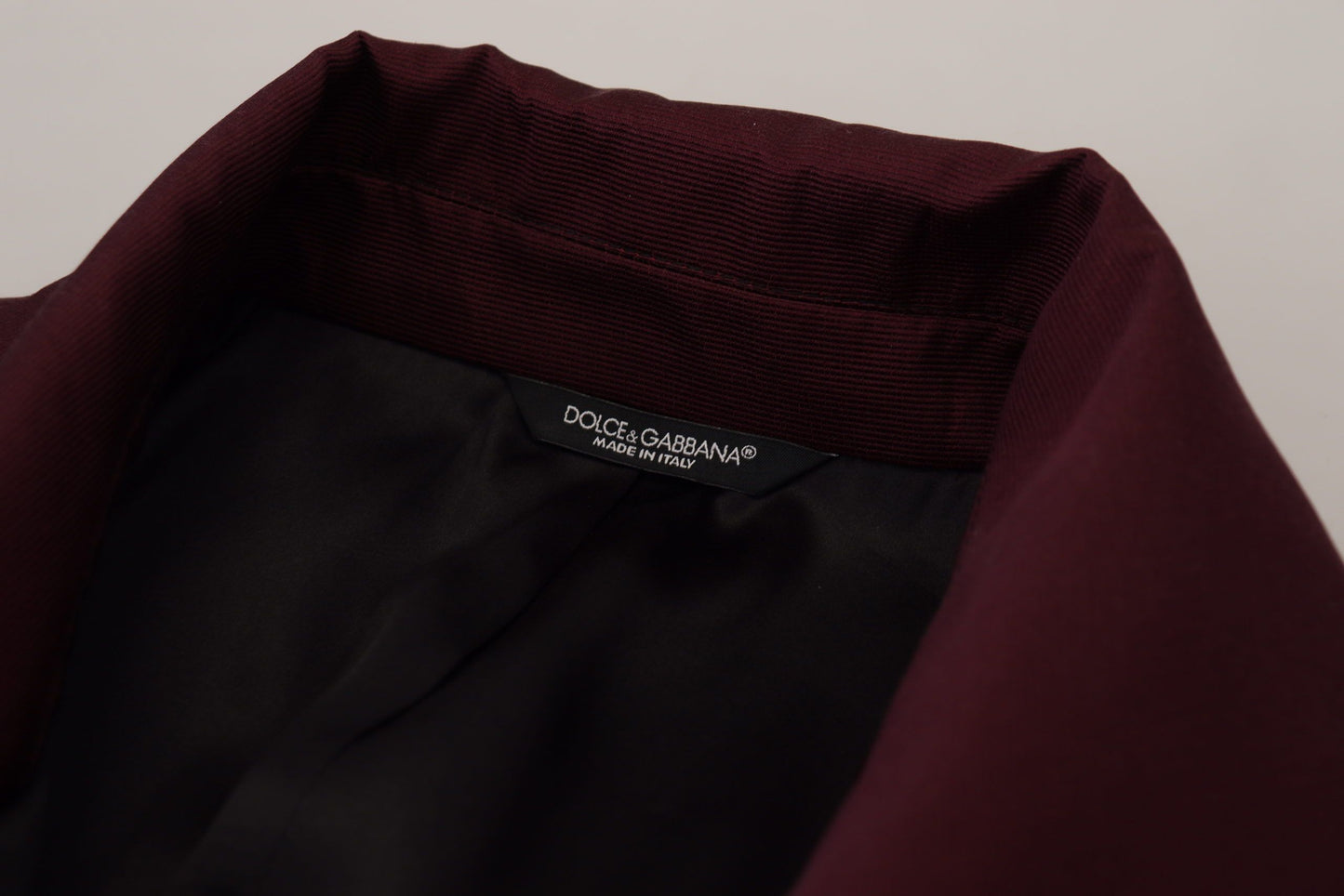 Dolce &amp; Gabbana Bordeaux Polyester Double Breasted Jacket