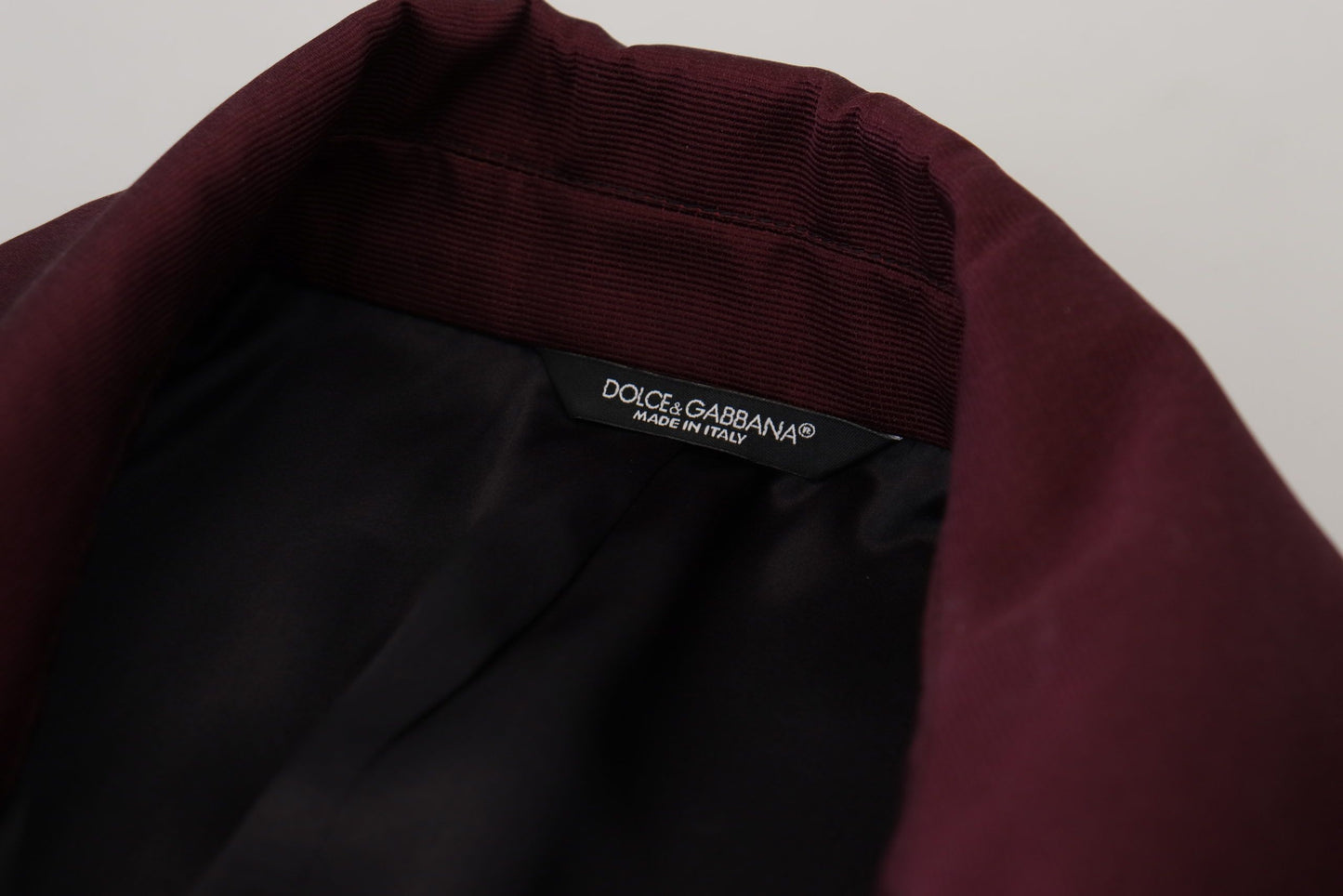 Dolce &amp; Gabbana Bordeaux Polyester Double Breasted Jacket
