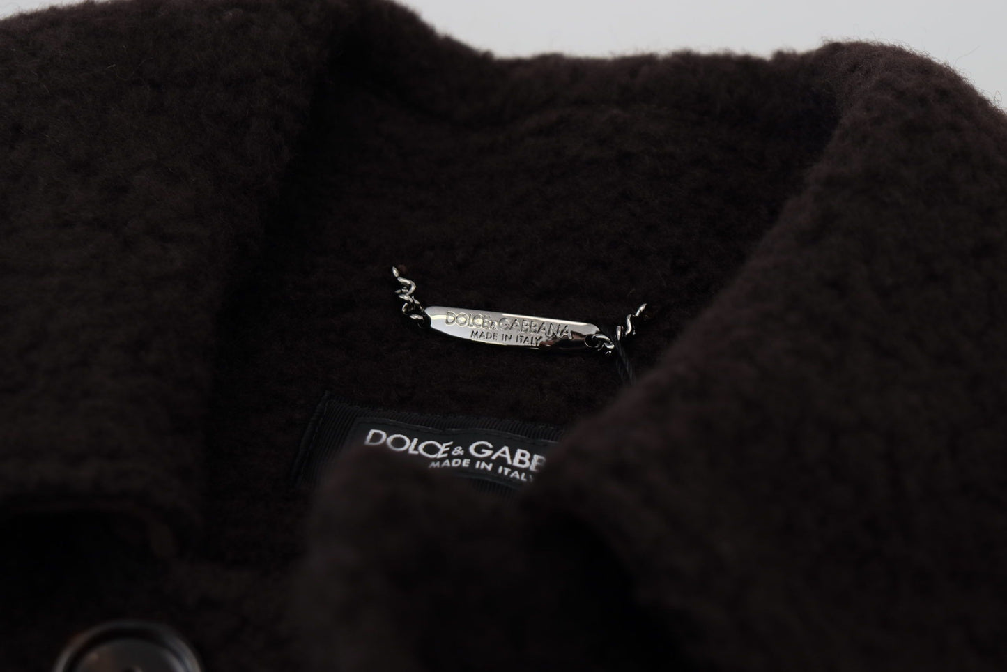 Dolce &amp; Gabbana Black Alpaca Button Down Trench Coat Jacket