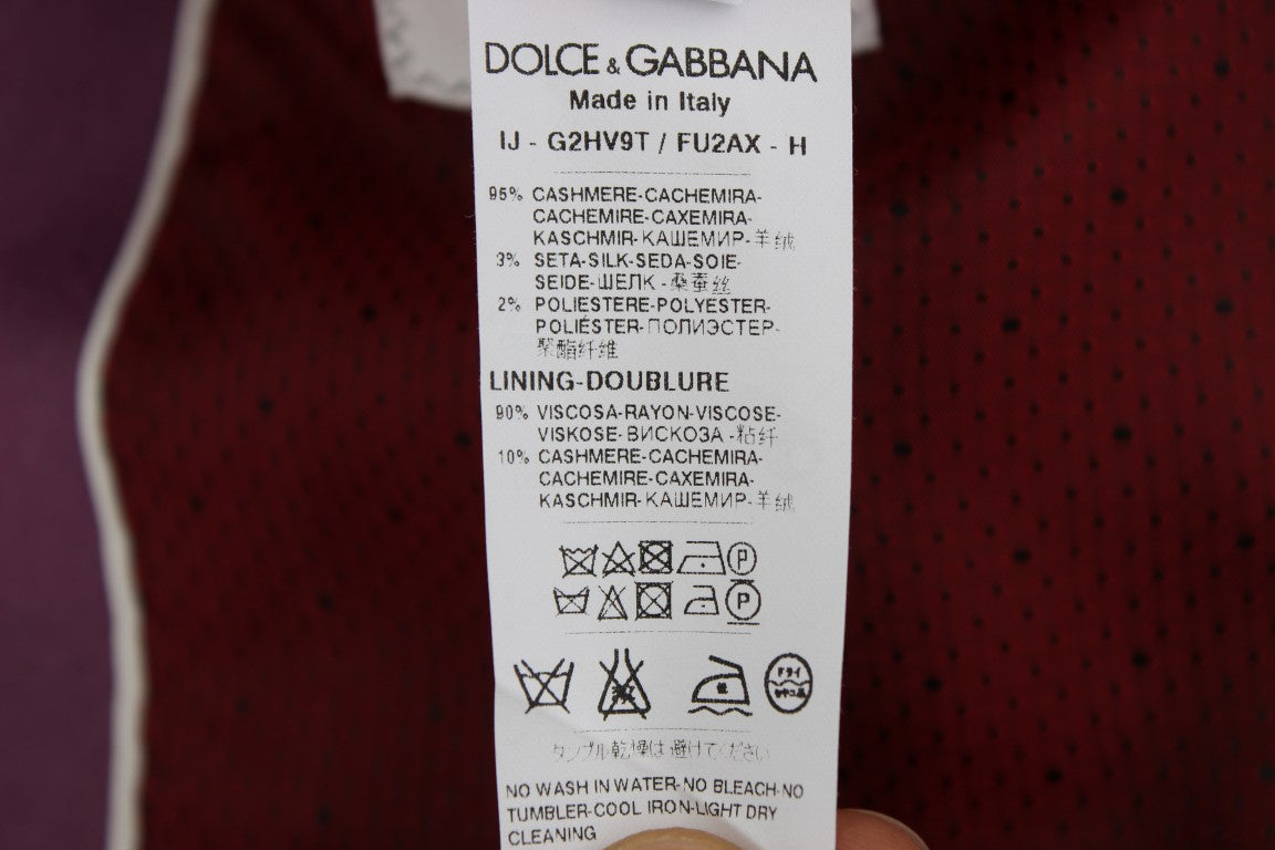 Dolce &amp; Gabbana – Lilafarbene Slim-Fit-Blazerjacke aus Kaschmir