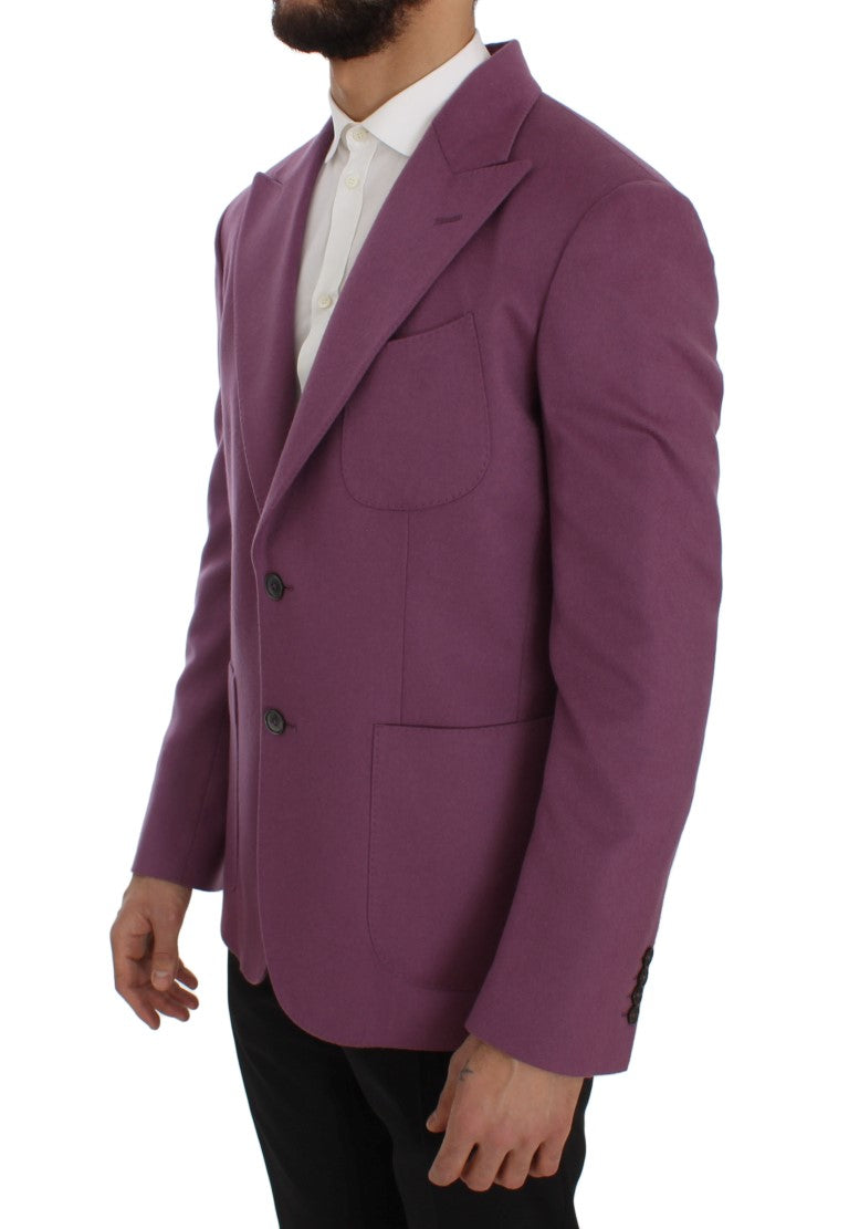 Dolce &amp; Gabbana – Lilafarbene Slim-Fit-Blazerjacke aus Kaschmir