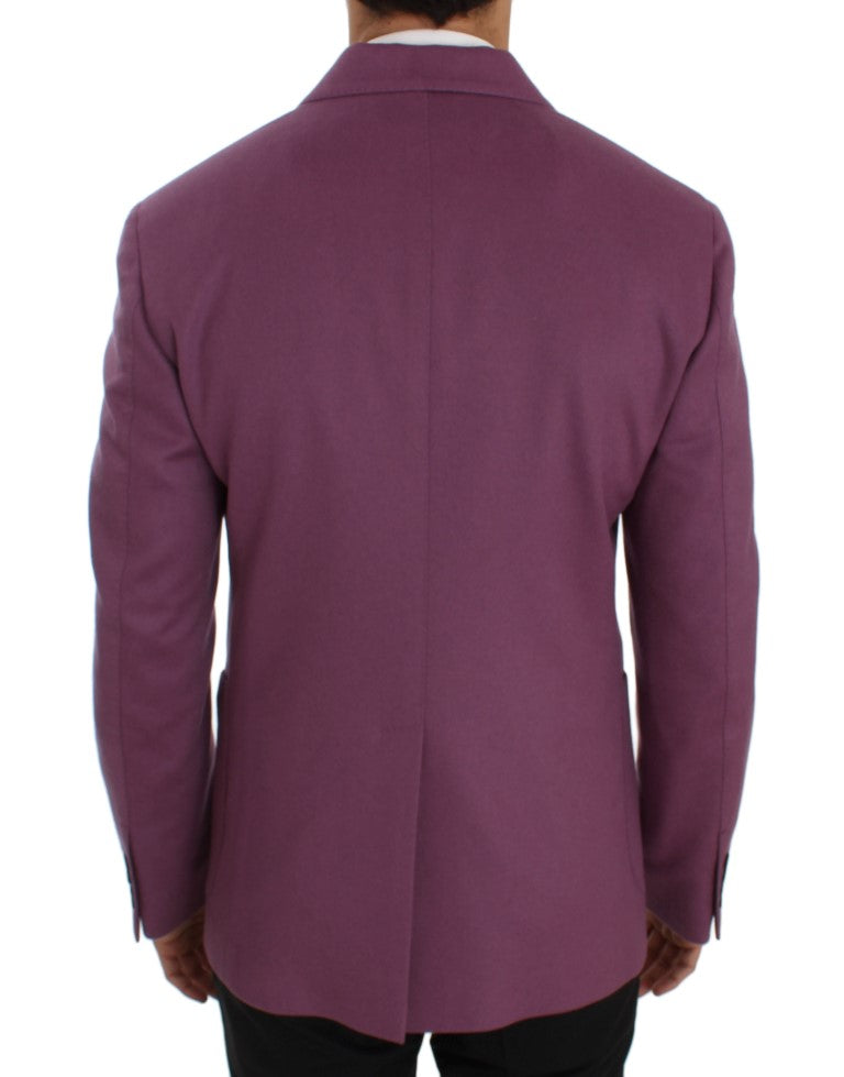 Dolce &amp; Gabbana – Lilafarbene Slim-Fit-Blazerjacke aus Kaschmir