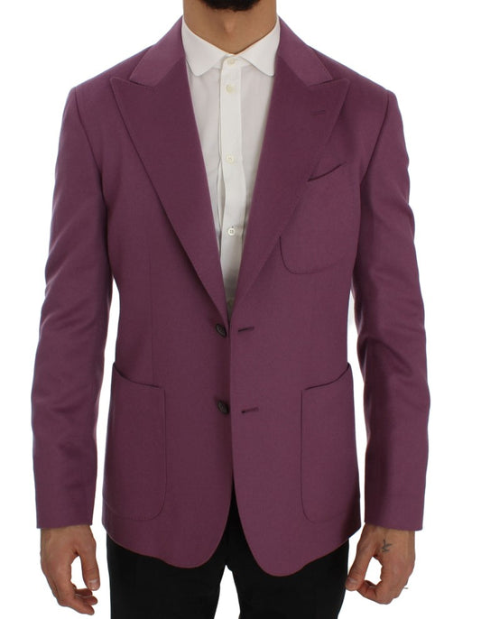 Dolce &amp; Gabbana – Lilafarbene Slim-Fit-Blazerjacke aus Kaschmir