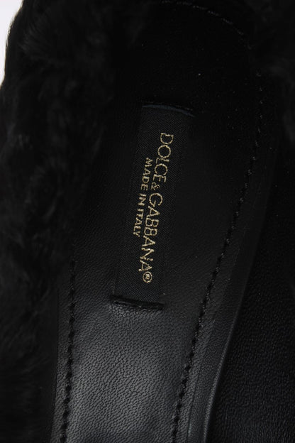 Dolce &amp; Gabbana Schwarze Xiangao-Pumps aus Lammfellleder