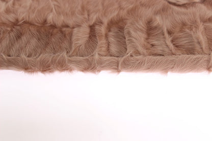 Dolce &amp; Gabbana Beige Wildleder Xiangao Pelz Ellenbogenhandschuhe
