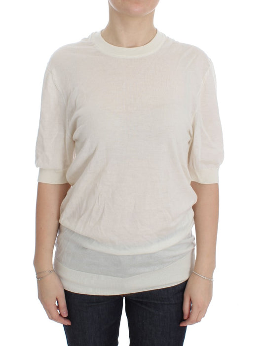 Dolce &amp; Gabbana – Weißer Pullover aus 100 % Kaschmir